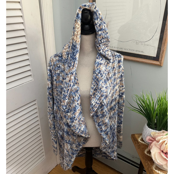 ANTHROPOLOGIE MOTH Womens Sweater XS Hooded Chunky Cardigan Oversized Bohemian - Picture 1 of 11